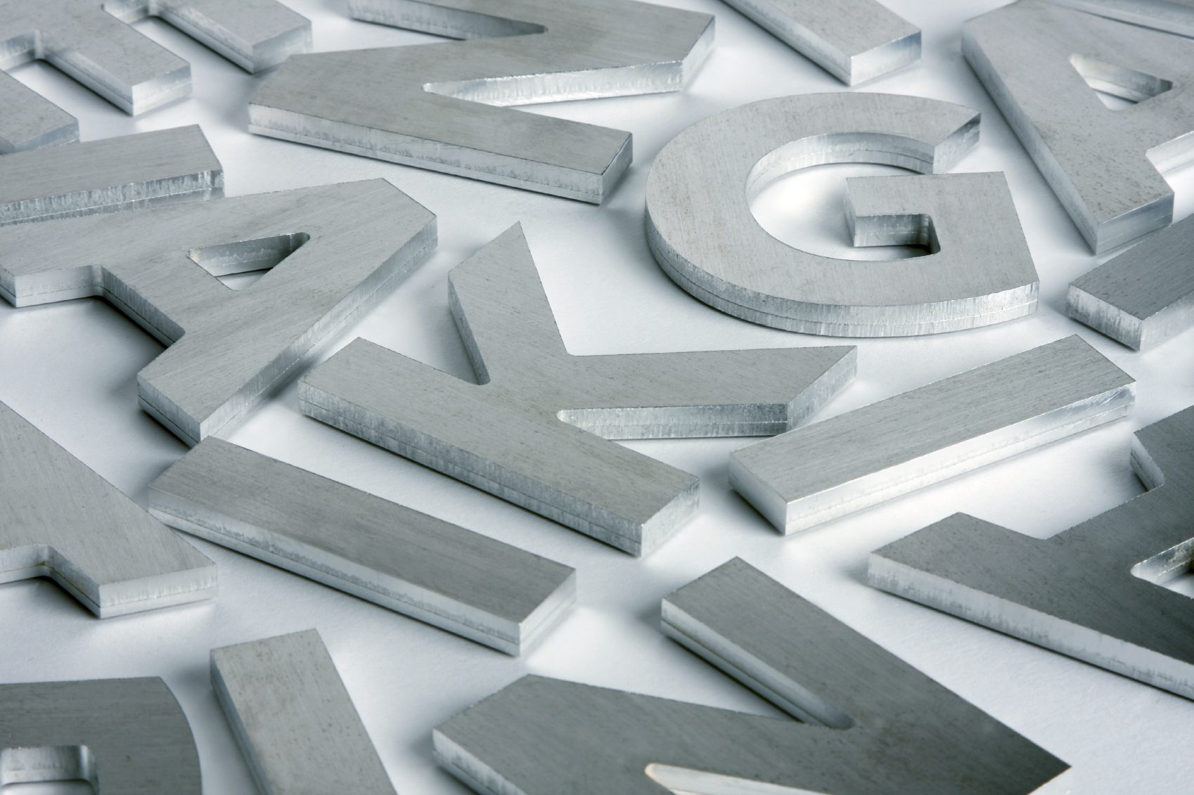 Stainless steel letters